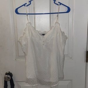 Lacy white tank top